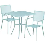Flash Furniture CO-28SQ-02CHR2-SKY-GG Chair & Table Set, Outdoor