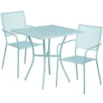 Flash Furniture CO-28SQ-02CHR2-SKY-GG Chair & Table Set, Outdoor