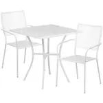 Flash Furniture CO-28SQ-02CHR2-WH-GG Chair & Table Set, Outdoor