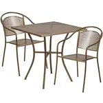 Flash Furniture CO-28SQ-03CHR2-GD-GG Chair & Table Set, Outdoor