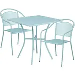 Flash Furniture CO-28SQ-03CHR2-SKY-GG Chair & Table Set, Outdoor