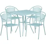 Flash Furniture CO-28SQ-03CHR4-SKY-GG Chair & Table Set, Outdoor