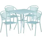 Flash Furniture CO-28SQ-03CHR4-SKY-GG Chair & Table Set, Outdoor