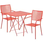 Flash Furniture CO-28SQF-02CHR2-RED-GG Chair & Table Set, Outdoor