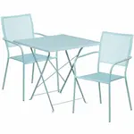 Flash Furniture CO-28SQF-02CHR2-SKY-GG Chair & Table Set, Outdoor