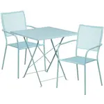 Flash Furniture CO-28SQF-02CHR2-SKY-GG Chair & Table Set, Outdoor