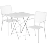 Flash Furniture CO-28SQF-02CHR2-WH-GG Chair & Table Set, Outdoor