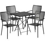 Flash Furniture CO-28SQF-02CHR4-BK-GG Chair & Table Set, Outdoor