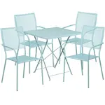 Flash Furniture CO-28SQF-02CHR4-SKY-GG Chair & Table Set, Outdoor