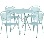 Flash Furniture CO-28SQF-03CHR4-SKY-GG Chair & Table Set, Outdoor