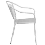 Flash Furniture CO-3-WH-GG Chair, Armchair, Stacking, Outdoor