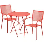 Flash Furniture CO-30RDF-02CHR2-RED-GG Chair & Table Set, Outdoor