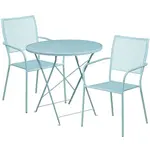 Flash Furniture CO-30RDF-02CHR2-SKY-GG Chair & Table Set, Outdoor