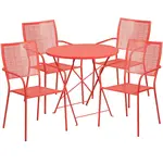 Flash Furniture CO-30RDF-02CHR4-RED-GG Chair & Table Set, Outdoor