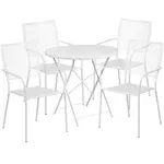 Flash Furniture CO-30RDF-02CHR4-WH-GG Chair & Table Set, Outdoor