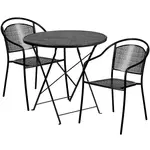 Flash Furniture CO-30RDF-03CHR2-BK-GG Chair & Table Set, Outdoor