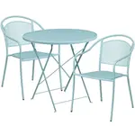 Flash Furniture CO-30RDF-03CHR2-SKY-GG Chair & Table Set, Outdoor