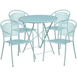 Flash Furniture CO-30RDF-03CHR4-SKY-GG Chair & Table Set, Outdoor