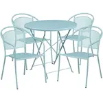 Flash Furniture CO-30RDF-03CHR4-SKY-GG Chair & Table Set, Outdoor