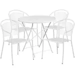 Flash Furniture CO-30RDF-03CHR4-WH-GG Chair & Table Set, Outdoor