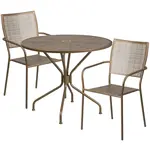 Flash Furniture CO-35RD-02CHR2-GD-GG Chair & Table Set, Outdoor
