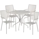 Flash Furniture CO-35RD-02CHR4-SIL-GG Chair & Table Set, Outdoor