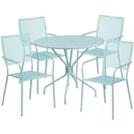 Flash Furniture CO-35RD-02CHR4-SKY-GG Chair & Table Set, Outdoor
