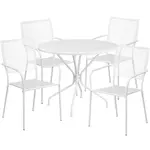 Flash Furniture CO-35RD-02CHR4-WH-GG Chair & Table Set, Outdoor