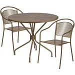 Flash Furniture CO-35RD-03CHR2-GD-GG Chair & Table Set, Outdoor