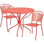 Flash Furniture CO-35RD-03CHR2-RED-GG Chair & Table Set, Outdoor