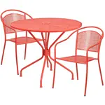 Flash Furniture CO-35RD-03CHR2-RED-GG Chair & Table Set, Outdoor