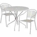 Flash Furniture CO-35RD-03CHR2-SIL-GG Chair & Table Set, Outdoor