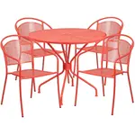 Flash Furniture CO-35RD-03CHR4-RED-GG Chair & Table Set, Outdoor
