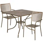 Flash Furniture CO-35SQ-02CHR2-GD-GG Chair & Table Set, Outdoor