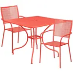 Flash Furniture CO-35SQ-02CHR2-RED-GG Chair & Table Set, Outdoor