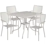 Flash Furniture CO-35SQ-02CHR4-SIL-GG Chair & Table Set, Outdoor