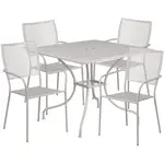 Flash Furniture CO-35SQ-02CHR4-SIL-GG Chair & Table Set, Outdoor