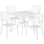 Flash Furniture CO-35SQ-02CHR4-WH-GG Chair & Table Set, Outdoor