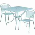Flash Furniture CO-35SQ-03CHR2-SKY-GG Chair & Table Set, Outdoor