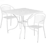 Flash Furniture CO-35SQ-03CHR2-WH-GG Chair & Table Set, Outdoor