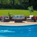 Flash Furniture DAD-SF-113R-CBN-GG Sofa Seating, Outdoor