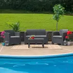 Flash Furniture DAD-SF2-2-DKGY-GG Sofa Seating, Outdoor