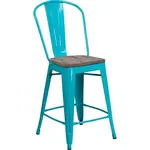 Flash Furniture ET-3534-24-CB-WD-GG Bar Stool, Indoor