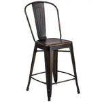 Flash Furniture ET-3534-24-COP-GG Bar Stool, Outdoor