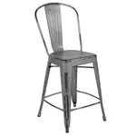 Flash Furniture ET-3534-24-SIL-GG Bar Stool, Outdoor