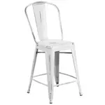 Flash Furniture ET-3534-24-WH-GG Bar Stool, Outdoor