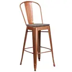 Flash Furniture ET-3534-30-POC-WD-GG Bar Stool, Indoor