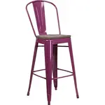 Flash Furniture ET-3534-30-PUR-WD-GG Bar Stool, Indoor