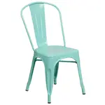 Flash Furniture ET-3534-MINT-GG Chair, Side, Stacking, Outdoor