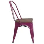 Flash Furniture ET-3534-PUR-WD-GG Chair, Side, Stacking, Indoor
